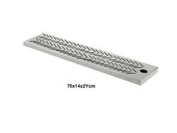 ΜΠΑΡ ΜΑΤ ΣΧΑΡΑ INOX 70X14X2Ycm