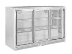 Dynamic GN-320LS Ψυγείο Bar Cooler INOX με 3 συρόμενες πόρτες