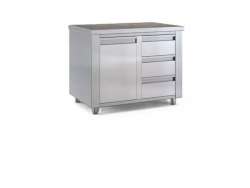 Ερμάριο με Ανοιγόμενες Πόρτες & Συρτάρια 110x70x87cm