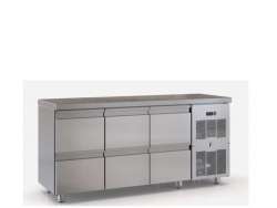 Ανοξείδωτο ψυγείο πάγκος συντήρηση PSM17560 με 6 συρτάρια GN	