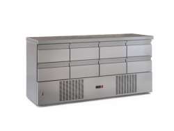Ανοξείδωτο ψυγείο πάγκος συντήρηση PSM18060DM με 8 συρτάρια μηχανή κάτω