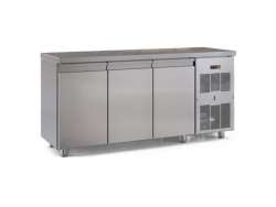 Ανοξείδωτο ψυγείο πάγκος κατάψυξη PSMK17560 με 3 πόρτες GN