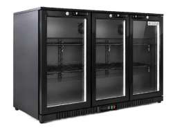 BB-330HB Βιτρίνα συντήρησης Back Bar BLACK με ανοιγόμενες πόρτες 308lt