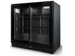 BB-208SB Βιτρίνα συντήρησης Back Bar BLACK με συρόμενες πόρτες 198lt